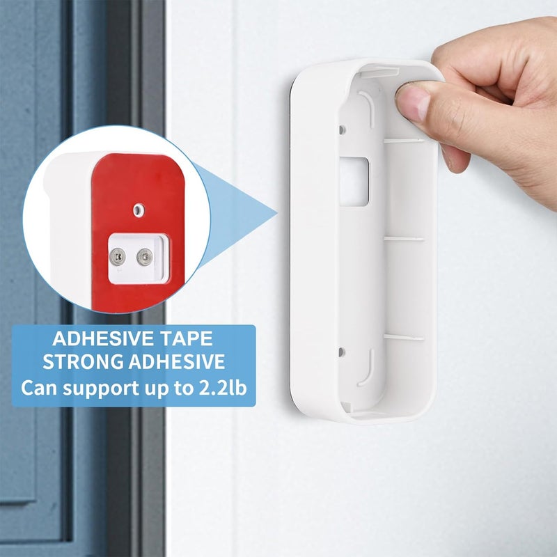 ALERTCAM Adhesive Door Mount Compatible with Blink Video Doorbell (2021-1st Gen), No-Drill Mounting Bracket, Not for Blink Video Doorbell (2025-2nd Gen), Accessories for Your Security System - White - Image 3